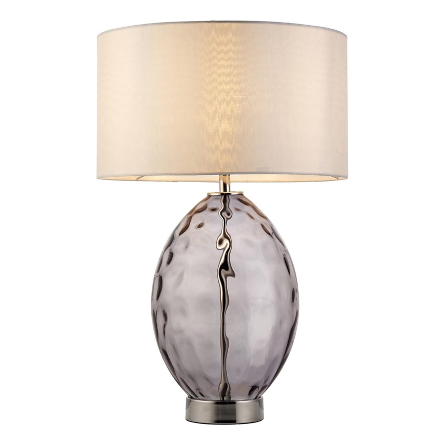 Endon 99581 - Prigušiva stolna lampa ERIN 1xE27/10W/230V kremasta/matni krom/zadimljena crna