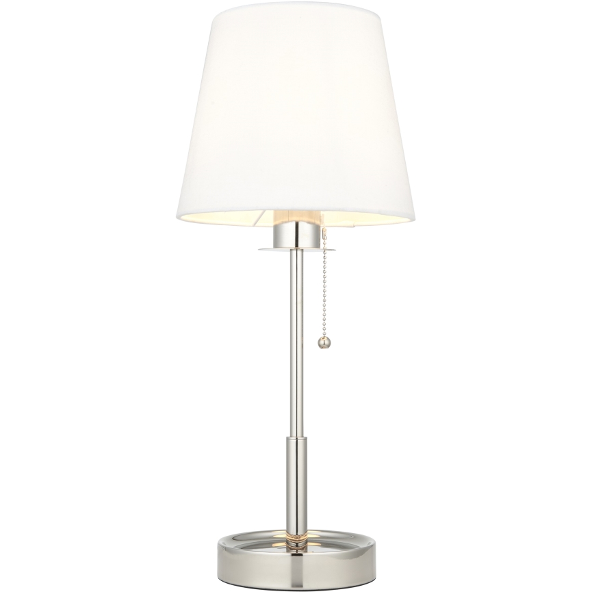 Endon 99596 - Stolna lampa 1xE27/10W/230V bijela/sjajni krom