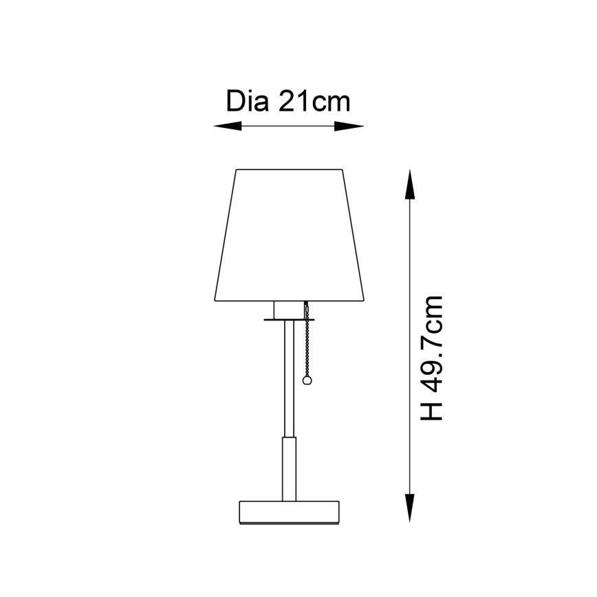 Endon 99596 - Stolna lampa 1xE27/10W/230V bijela/sjajni krom
