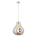 Endon 99788 - Viseći luster EUROPA na sajli 1xE27/10W/230V dimno-crna