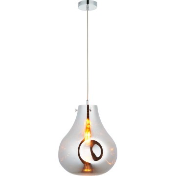 Endon 99788 - Viseći luster EUROPA na sajli 1xE27/10W/230V dimno-crna