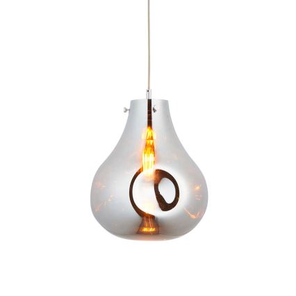 Endon 99788 - Viseći luster EUROPA na sajli 1xE27/10W/230V dimno-crna