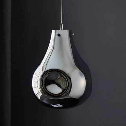 Endon 99788 - Viseći luster EUROPA na sajli 1xE27/10W/230V dimno-crna