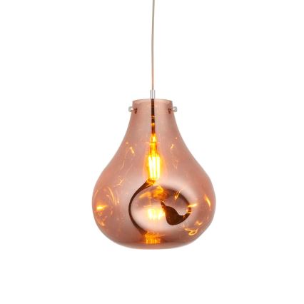 Endon 99790 - Viseći luster na sajli EUROPA 1xE27/10W/230V zadimljeno smeđa