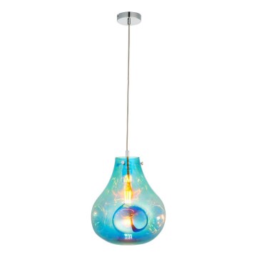 Endon 99791 - Luster na sajli EUROPA 1xE27/10W/230V plava