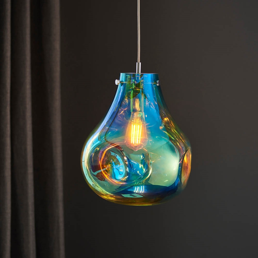 Endon 99791 - Luster na sajli EUROPA 1xE27/10W/230V plava