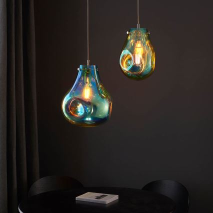Endon 99791 - Luster na sajli EUROPA 1xE27/10W/230V plava