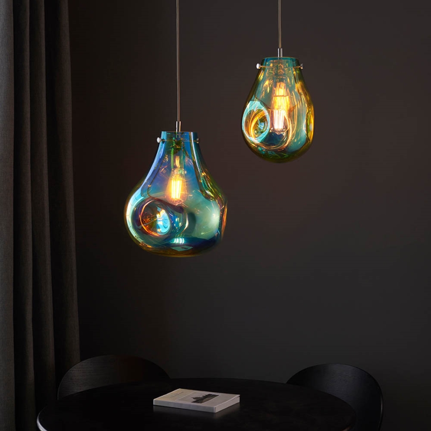 Endon 99791 - Luster na sajli EUROPA 1xE27/10W/230V plava