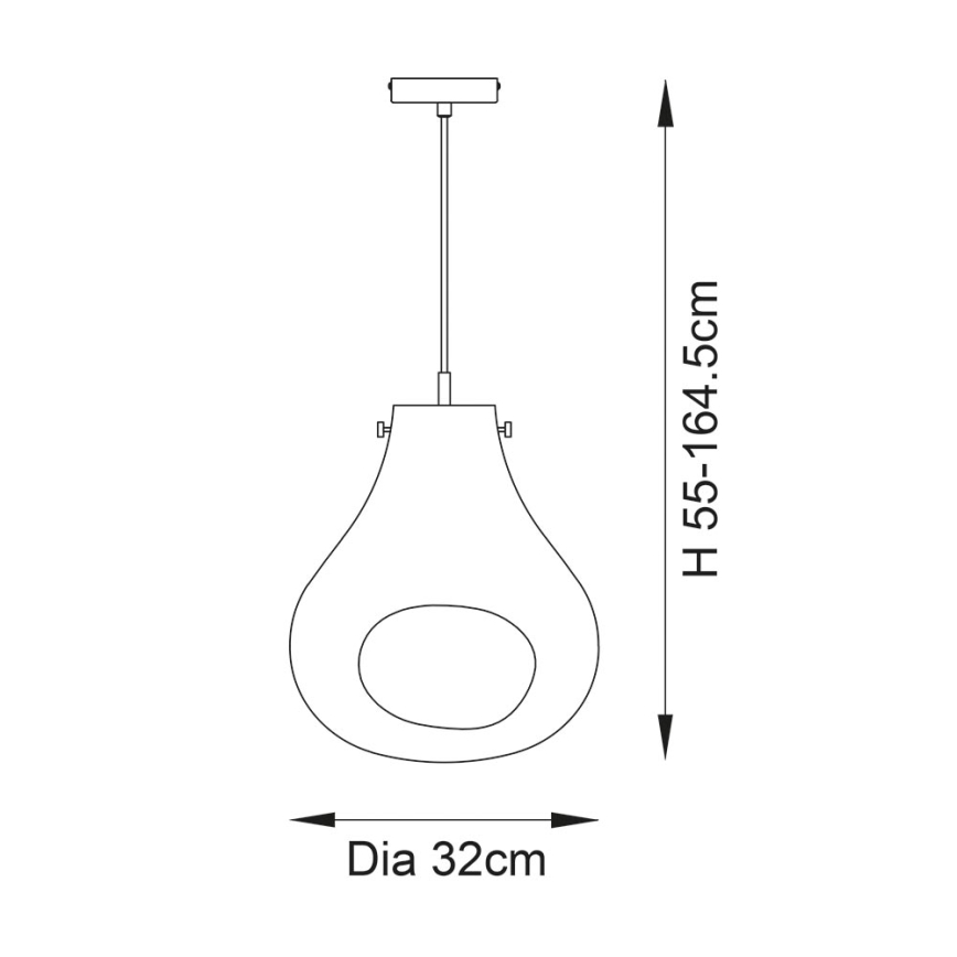 Endon 99791 - Luster na sajli EUROPA 1xE27/10W/230V plava