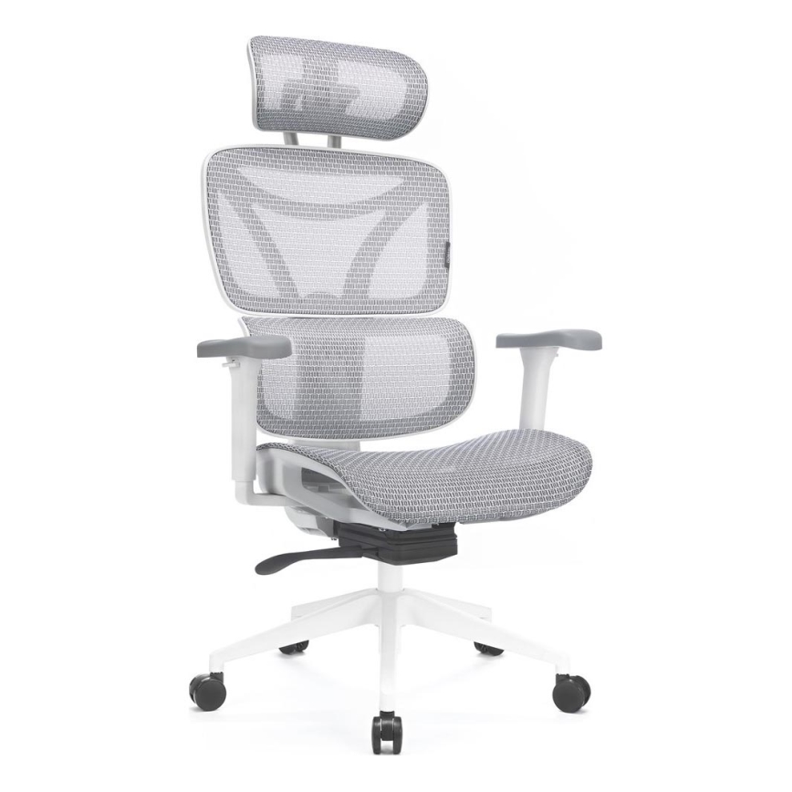 Ergonomska uredska stolica LEVANO siva/bijela/crna