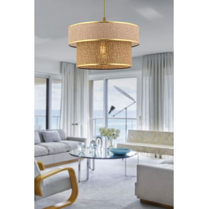 ERO viseća lampa 1xE27/60W/230V smeđa/zlatna