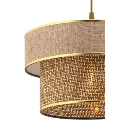 ERO viseća lampa 1xE27/60W/230V smeđa/zlatna