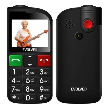 Evolveo - EasyPhone FL, mobilni telefon za starije osobe, crni