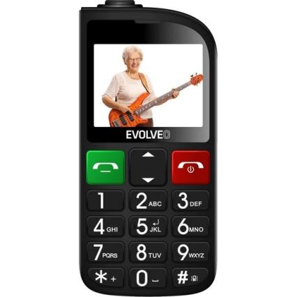 Evolveo - EasyPhone FL, mobilni telefon za starije osobe, crni