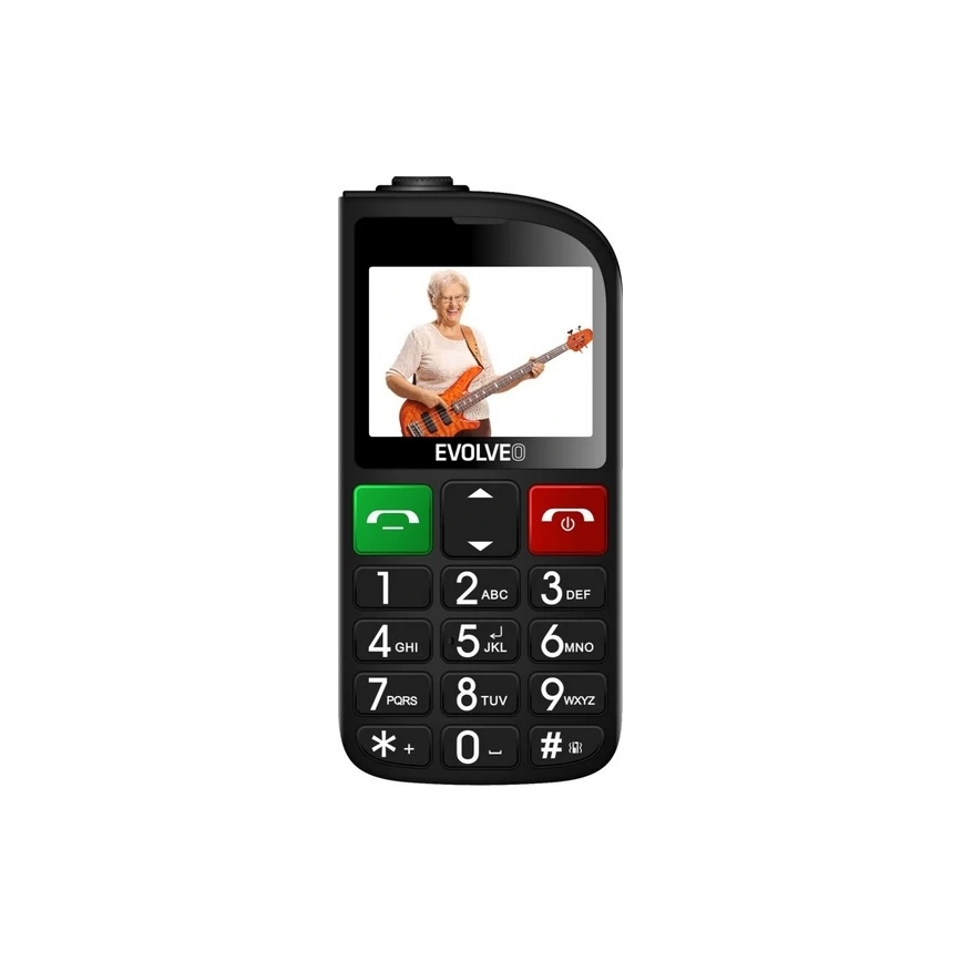 Evolveo - EasyPhone FL, mobilni telefon za starije osobe, crni