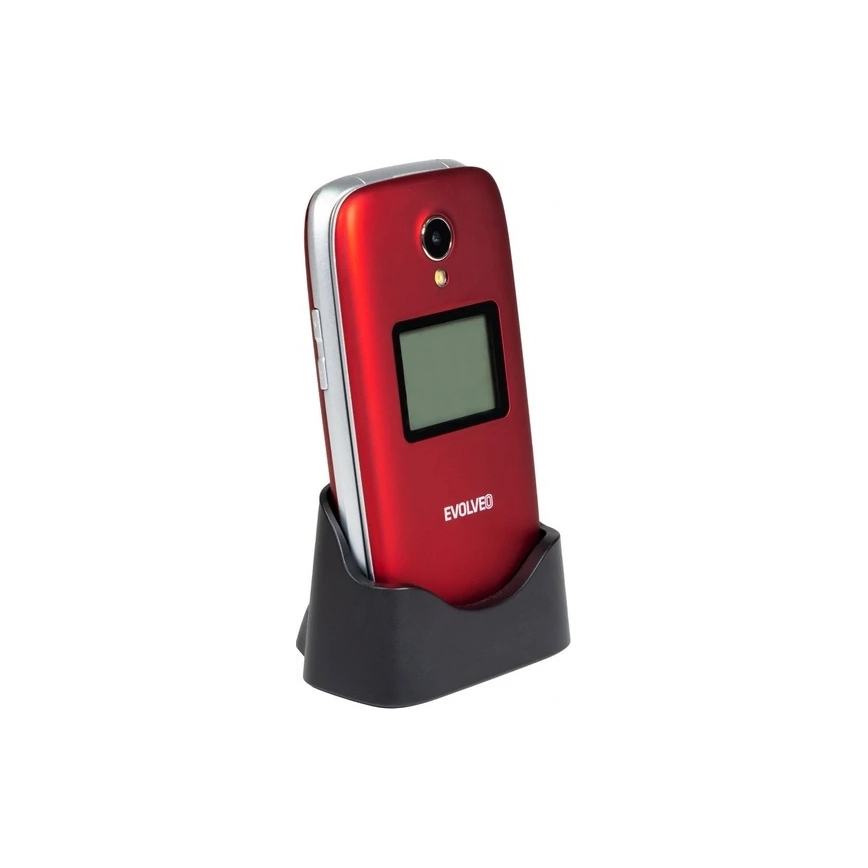 Evolveo - EasyPhone FS, preklopni mobilni telefon 2,8, crveni