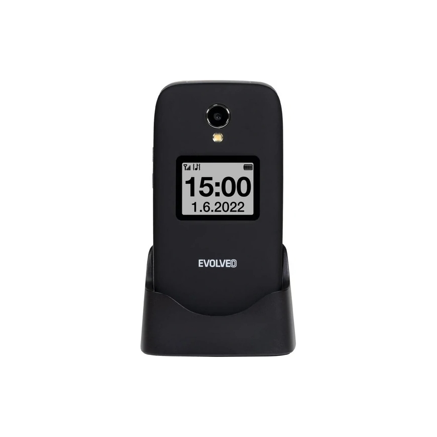 Evolveo - EasyPhone FS preklopni mobilni telefon za starije osobe 2.8 crni