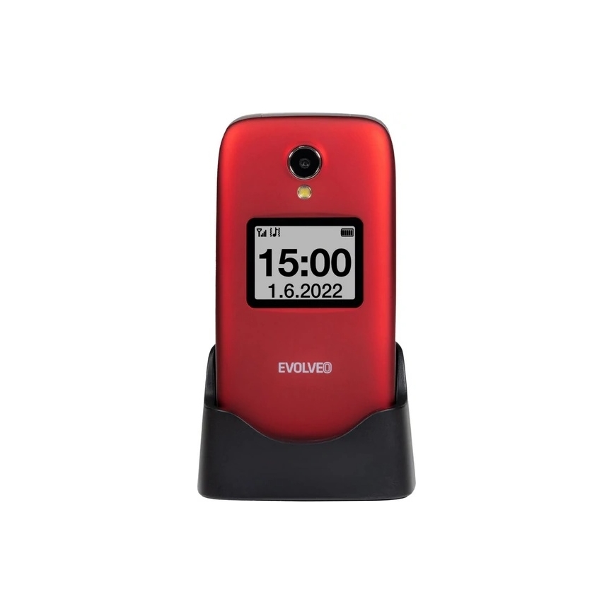 Evolveo - EasyPhone FS preklopni mobilni telefon za starije osobe 2.8 crvena