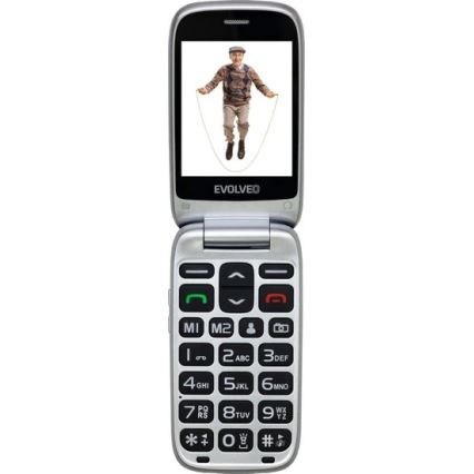 Evolveo - EasyPhone FS preklopni mobilni telefon za starije osobe 2.8 crvena