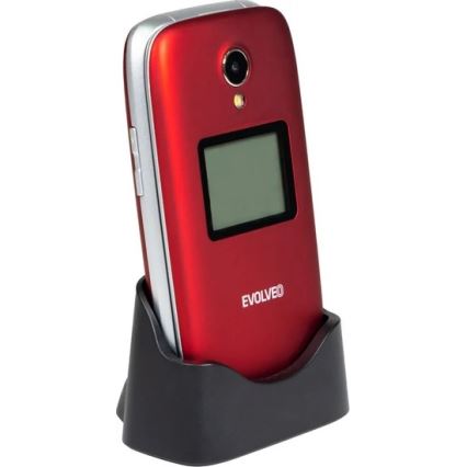 Evolveo - EasyPhone FS preklopni mobilni telefon za starije osobe 2.8 crvena