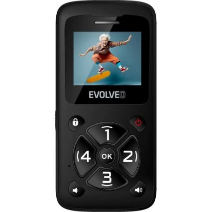 Evolveo - EasyPhone ID crni mobilni telefon za starije osobe