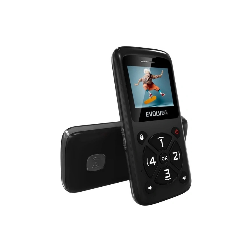 Evolveo - EasyPhone ID crni mobilni telefon za starije osobe