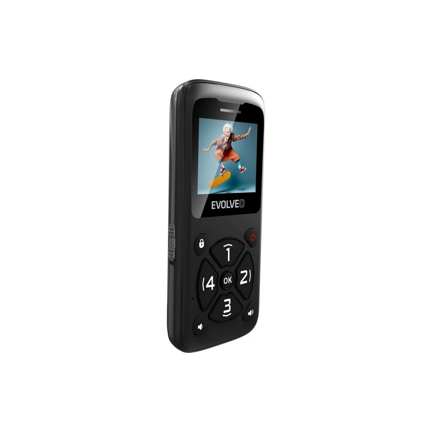Evolveo - EasyPhone ID crni mobilni telefon za starije osobe