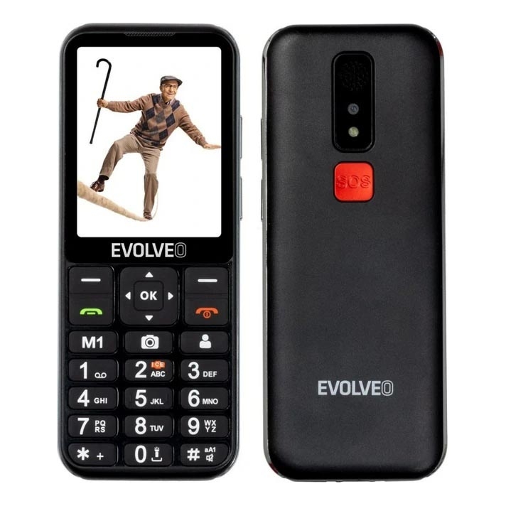 Evolveo - EasyPhone LT 4G crni mobilni telefon za starije osobe