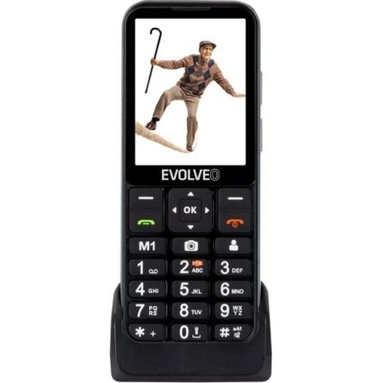 Evolveo - EasyPhone LT, 4G mobilni telefon za starije osobe, crne boje