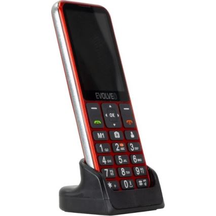 Evolveo - EasyPhone LT 4G mobilni telefon za starije osobe crvena