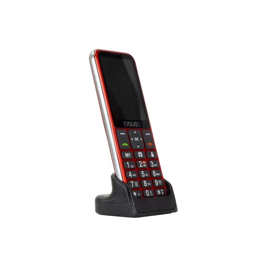 Evolveo - EasyPhone LT 4G mobilni telefon za starije osobe crvena