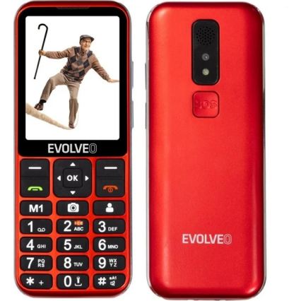 Evolveo - EasyPhone LT, 4G mobilni telefon za starije osobe, crveni