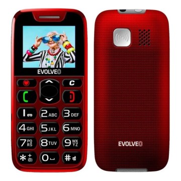 Evolveo - EasyPhone, mobitel za starije osobe, crvena