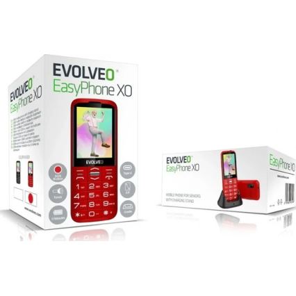 Evolveo - EasyPhone XO crveni mobilni telefon za starije osobe