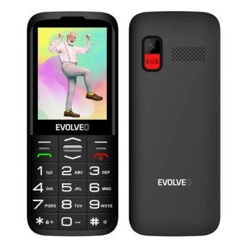 Evolveo - EasyPhone XO, mobilni telefon za starije osobe, crne boje