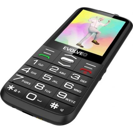 Evolveo - EasyPhone XO, mobilni telefon za starije osobe, crne boje