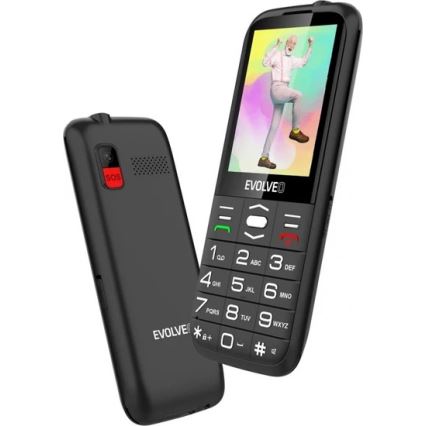 Evolveo - EasyPhone XO, mobilni telefon za starije osobe, crne boje