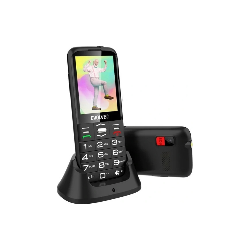 Evolveo - EasyPhone XO, mobilni telefon za starije osobe, crne boje