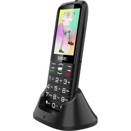 Evolveo - EasyPhone XO, mobilni telefon za starije osobe, crne boje