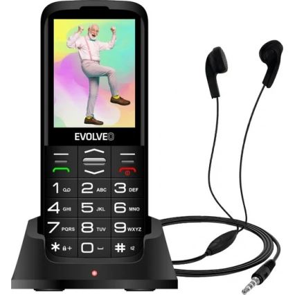 Evolveo - EasyPhone XO, mobilni telefon za starije osobe, crne boje
