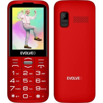 Evolveo - EasyPhone XO, mobilni telefon za starije osobe, crveni