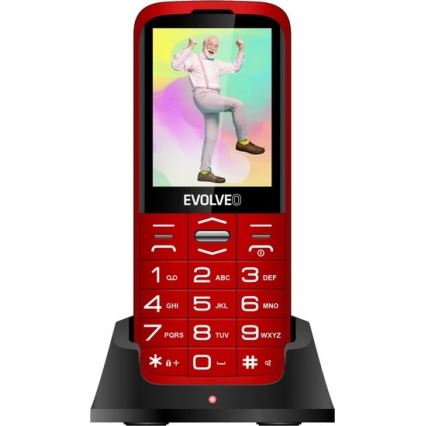 Evolveo - EasyPhone XO, mobilni telefon za starije osobe, crveni