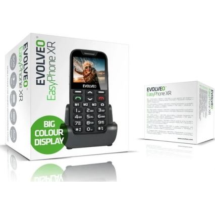 Evolveo - EasyPhone XR 2G mobitel za starije osobe crne boje