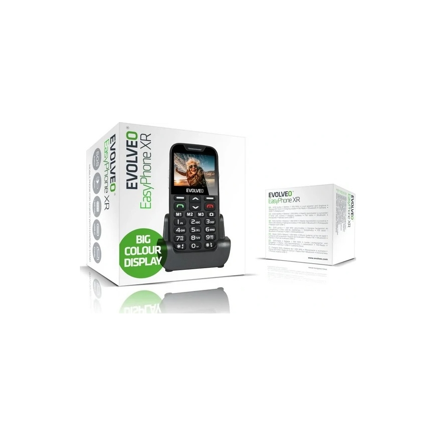 Evolveo - EasyPhone XR 2G mobitel za starije osobe crne boje