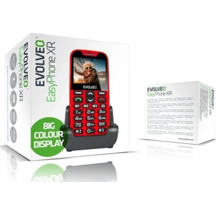 Evolveo - EasyPhone XR 4G crveni mobilni telefon za starije osobe