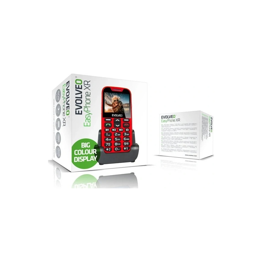 Evolveo - EasyPhone XR 4G crveni mobilni telefon za starije osobe