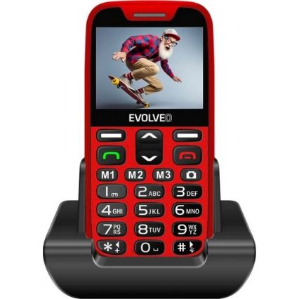 Evolveo - EasyPhone XR, 4G mobilni telefon za starije osobe, crveni