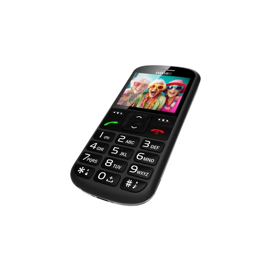Evolveo - EasyPhone XS mobilni telefon za starije osobe, crni