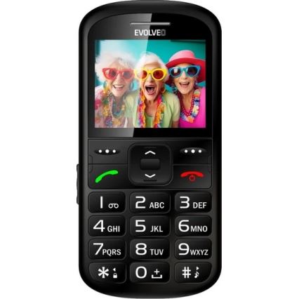 Evolveo - EasyPhone XS mobilni telefon za starije osobe, crni