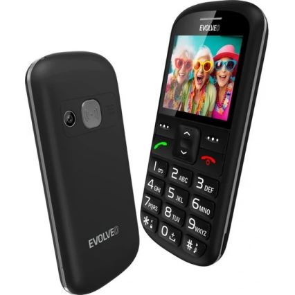 Evolveo - EasyPhone XS mobilni telefon za starije osobe, crni
